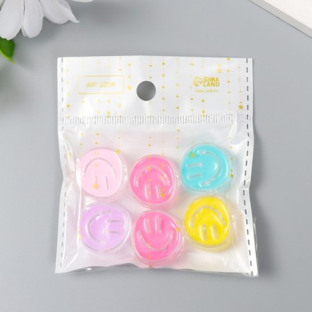 Busina Plastic "Summer breeze. Smiley" Gloss Mix 2.2x2x0.9 cm-3