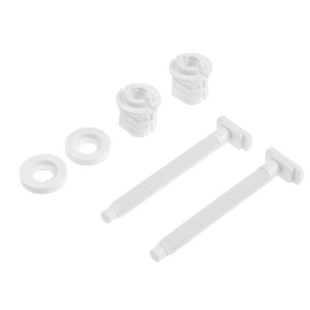 Fasteners for the toilet seat Orio K-3, screw, washer, nut, white, set 2 pcs.