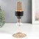Summary Metal for 1 candle "Crystal. Openwork stand" gold, black 24x10x10 cm