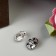 Buttons plastic for creativity on the midnight "Silver Flower" set of 20 pcs mix 1.2x1.2cm