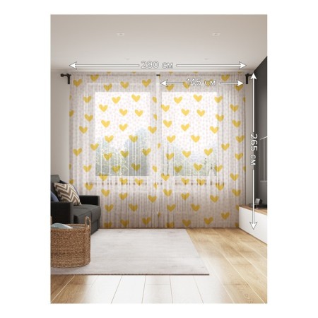 Photo "Yellow hearts", size 145x265 cm, 2 pcs-1