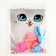A set of balloons "Gray cat", foil, latex, 9 pcs.