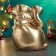 Piggy bank "Snake on the bag" gold, 23x16cm