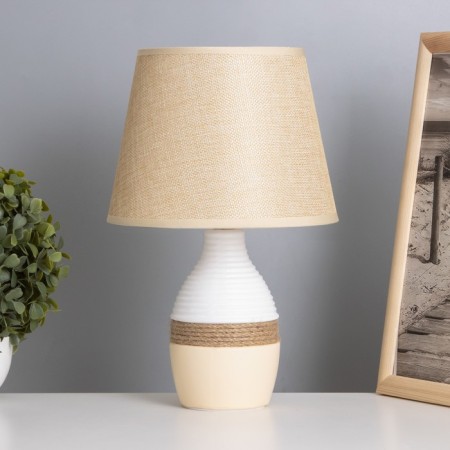 Table lamp "Daphne" 1x40W E14 white/beige 29x20x30cm