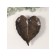 Souvenir ceramic stand "Sheet with veins" brown gloss 16x19.5x2.5 cm
