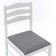 Wooden Camel Stew Massive/Fabric, White/Gray 40.5x43x84 cm