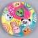 Disposable paper plate "stickers", bright, 18 cm