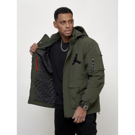 Sports male jacket, size 48, khaki color-10