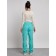 Warmed female trousers, size 42, green color