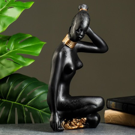 Figure "Morning Africa" ​​17x22x36cm, black-4