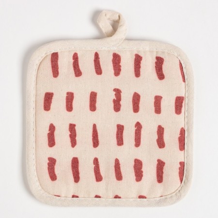 Kitchen set (2 objects) of the share “trend”, red color, a severity of 17x17 cm, mittens 26x16 cm, 100% p/e-3