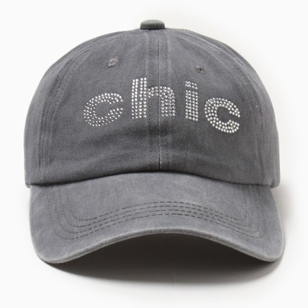 Women's cap with rhinestones Mist Chic, Gray, p. 56-58-6