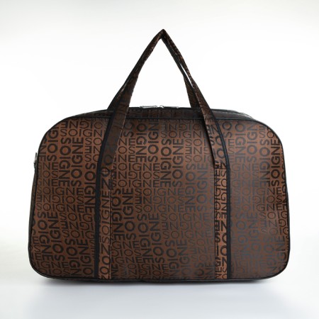 Road bag with lightning, external pocket, long belt, brown color-3