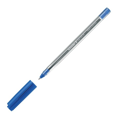 Ballpoint handle Schneider "Tops 505 m", 1.0 mm node, blue ink, transparent case-1
