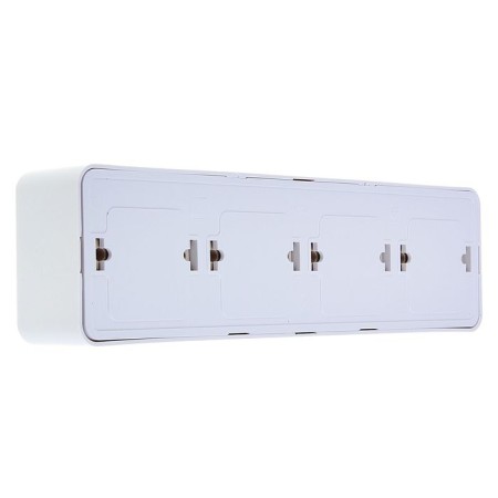 Optima Kuntsevo socket, four -seater, 16 A, 250 V, s/c, outer, with curtains, white-3