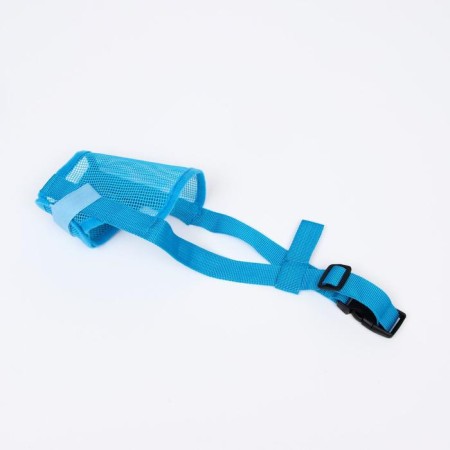 Muzzle mesh with double fixation, size L (length on the nose 6 cm, muzzle 25 cm), blue-1