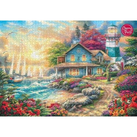Puzzle "House by the Sea", 2000 elements-1