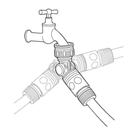 Fitting, internal thread, hinge, 3/4 "(19 mm) - 1" (25 mm), plastic, gardena-1