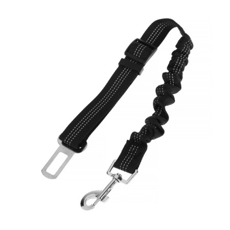 A car leash with a security lock. 50-75 cm, black