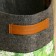 Organizer for storage with side handles, print green leaves, gray, 28x28x26 cm