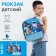 Baby backpack on lightning, 1 outer pocket, insert mix, blue color