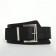 Women's belt, width 12 cm, metal buckle, black color