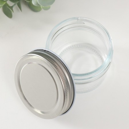 Bank for candles glass with a “transparency” lid 100 ml 7x7x5.5 cm-2
