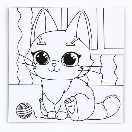 Magnet coloring "cat", 10 × 10 cm-1