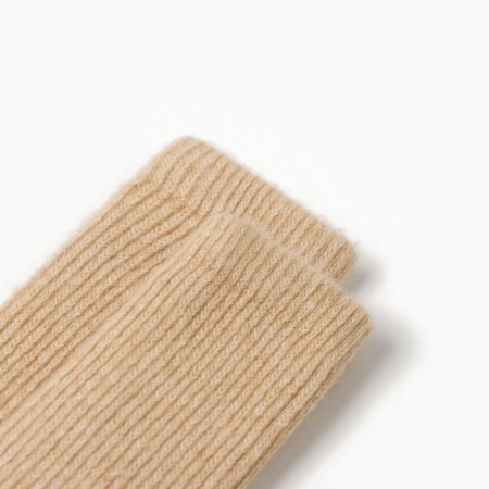 Golphs for children from Mongolian wool, beige color, 5-7 years old-1
