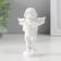 Polystone souvenir "Snowty angel with a flower in a pot" 9.7x6x6.5 cm