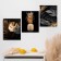 Carty watch wall modular pineapple, 49x39 cm, silent, triptych