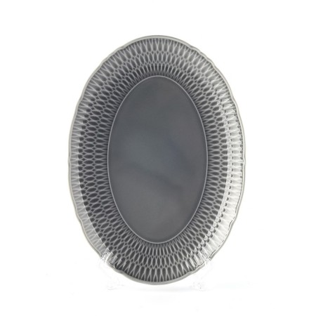 Oval Cmielow dish Sofia "Gray Glaze", length 24 cm