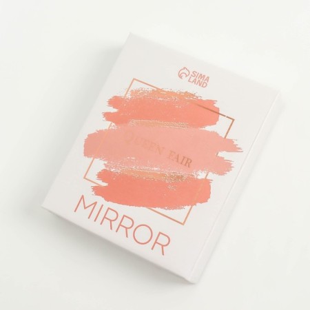 The mirror of the desktop “oval”, two -sided, with an increase, the mirror surface is 8.8 × 12.2 cm, the color is black-5