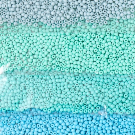 Round 12/0 "Ocean color" 6 colors x 10 g 20x8 cm-3