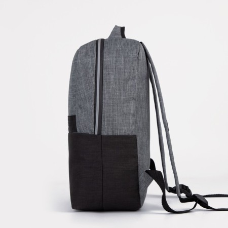A backpack on a zipper, "saxi", a laptop department, gray color-3