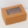 Box for 6 cupcakes craft with a window, confectionery packaging, 18.6 x 13.1 x 8 cm set 5 pcs