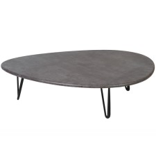 Table Dadley, 940x690x246, Gray Concrete/Black