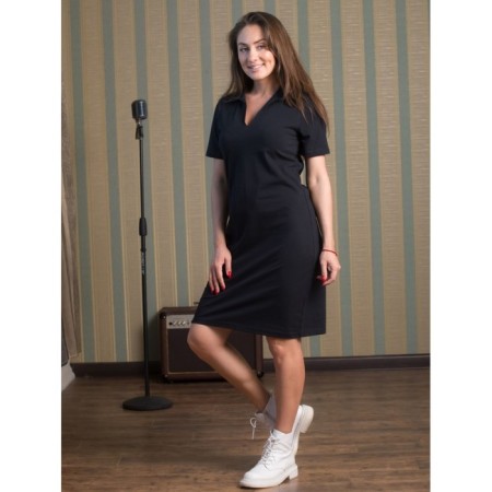 Female dress, size 54, black color-1