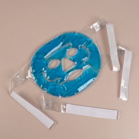 Facial mask hydrogel, cooling/warming, d = 21 cm, blue color-6