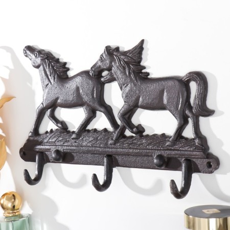 Decorative metal hooks "horses in the field" 30x4x17.5 cm-1