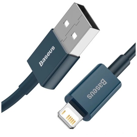 Кабель Baseus, Lightning - USB, 2.4 A, 1 м, синий-2