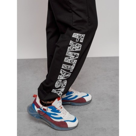 Sports male trousers, size 52, black color-15