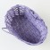 Wicker basket, d25 x 17 x 11/18 cm, purple, bamboo