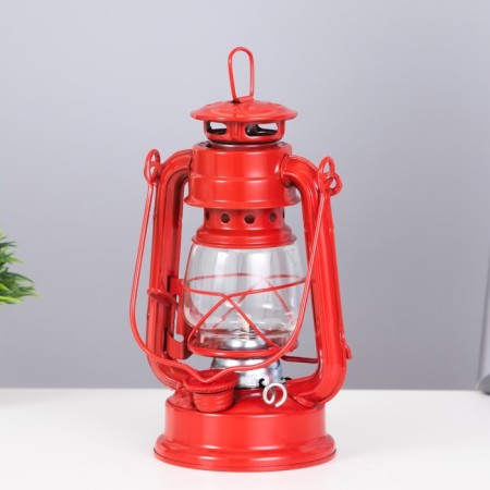 Kerosene lamp decorative red 9.5x12.5x19 cm risalux-1