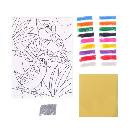 Set for creativity. Shining fresco "amazing jungle"-3