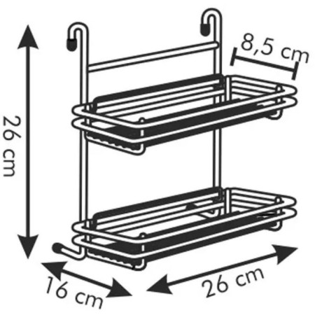 Shelf 26x10 cm, two -story-1