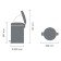 Brabantia Newcon bucket, plastic inner bucket, with a pedal, flame red color, 20 liters