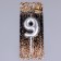 Candle in the Cake "European", number "9", 6 cm, silver