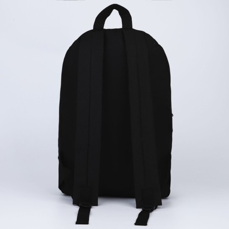 School textile “anime”, 46x30x10 cm, vertical pocket, black color-5