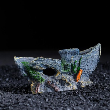 Decor for the Aquarium "Little Boat", 13 x 5.5 x 5.5 cm